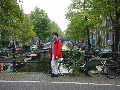 Nicolette on a bridge