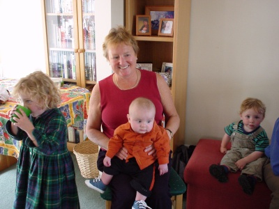 Grandma Anne, Robert, Isabelle and Peter