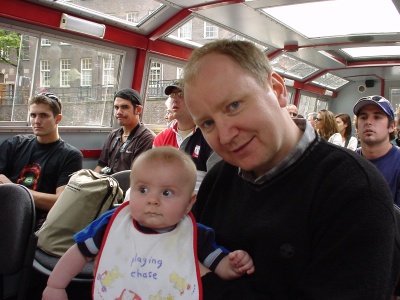 Gavin and Robert on a canal trip
