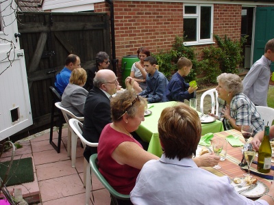 Patio dining scene #1