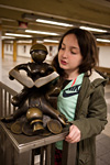 [NYC Subway public artwork by Tom Otterness]